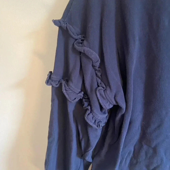 Time and Tru Blue Ruffle Sleeve Sweatshirt - Picture 9 of 11